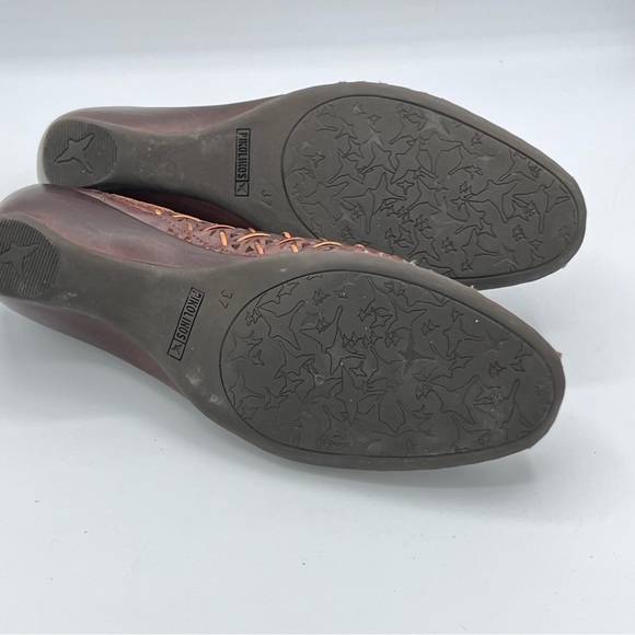 Pikolinos Brown & Carmel‎ Woven Leather Uppers, Mules, 7 New Without Box - Picture 6 of 13